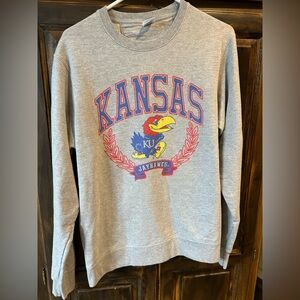 Kansas Jayhawks Heather Gray Sweatshirt - never worn